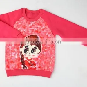 Children Printing Long Sleeve Little Girl Sweater thumbnail-1