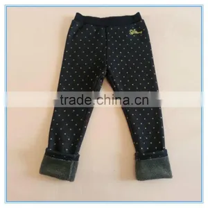 OEM Children Girls Winter Leggings, Children Fashion Winter Pants Plain Pants, Elastic Waist Leggings thumbnail-1
