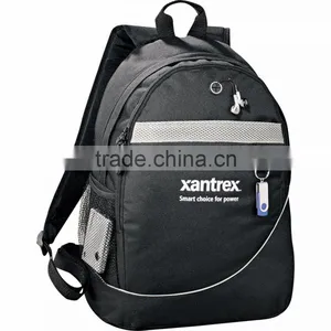 Incline Backpack - Has Two Zippered Main Compartments, Side Mesh Water Bottle Pocket, Accessory Snap and Comes With Your Logo. thumbnail-1