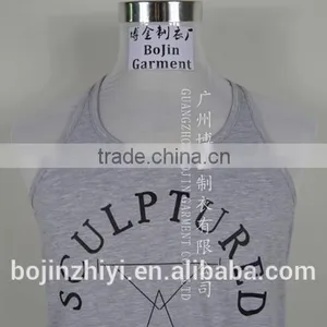 Gym 100% Cotton Water Printing Mens Tank Top thumbnail-2