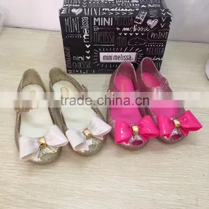 Plastic Bow Girl Jelly Shoes, Pve Mini Melissa Jelly Shoes thumbnail-1