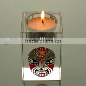 China Operas Face Square Crystal Candlesticks thumbnail-1