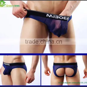 OEM Service Supported Gay Men Thong Pouch Sexy Men Underwear Sexy Gay Men Underwear Factory Empty Briefs Gay Underwear thumbnail-1