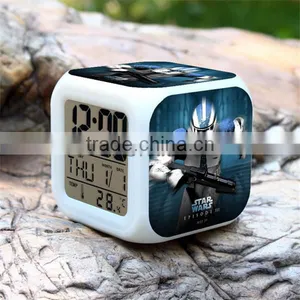 Super Hot Selling LED Digital Clock Clock for Kids Gift ,promotion 7 Colors Changing Colorful Alarm Clock thumbnail-2