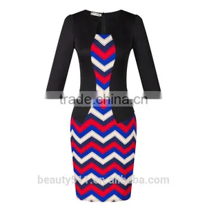 2017 New Style Bodycon Flower Dresses Floral Casual Plus Size SD31 thumbnail-3
