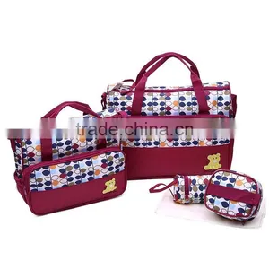 2017 New Collection 5pcs per Set Baby Diaper Mummy Bag Wholesale thumbnail-2