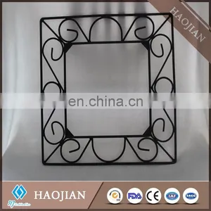 Black Wrought Iron Prcture Frame Wrought Iron Window Frames Iron Tile Frame thumbnail-4