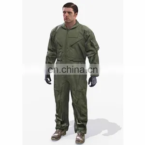 China Factory OEM Safety Aramid Flame Retardant Airline Pilot Uniform Workwear Coverall for Flying Suit thumbnail-5