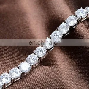 Cubic Zirconia Bracelet Sparkly Silver Bridesmaid Bracelet Wedding Jewelry thumbnail-3
