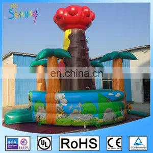Commercial Volcanic Kids and Adult Climbing Wall Castle Inflatable Inflatable Project Climb Tower thumbnail-1