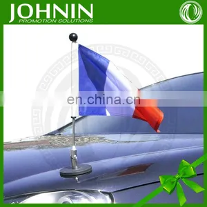 Custom Polyester France Car Mirror Flag With Pole for Advertising thumbnail-2
