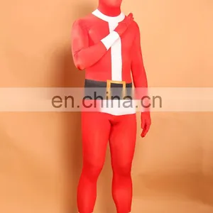 Spandex Santa Skin Suit Zentai Suits Fancy Dress Costume thumbnail-1