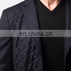 Wholesale Quilted Jackets - Custom Satin Quilted Letterman Jacket 2016 Design thumbnail-1