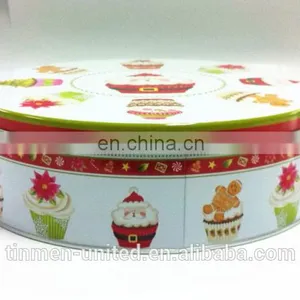 Middle Round Christmas Cake Tin Box thumbnail-2