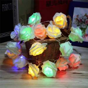 Battery Operated Novelty Rose Flower Fairy String Lights 20LEDs 2M Fashion Holiday Lighting Wedding Party Christmas thumbnail-2