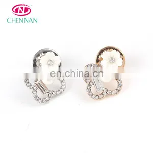Rhinestone Button Cheap Handmade Sewing Buttons Decorative Silver Brooch Clasp thumbnail-1