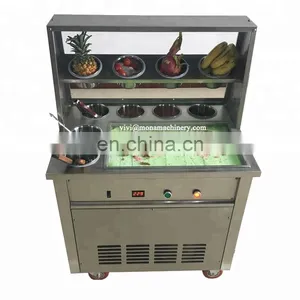 Portable Tasty Fry Ice Cream Maker Flat Pan Real Fruit Fry Ice Cream Machine thumbnail-1