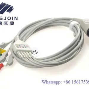 Nihon Kohden OEC-6102A 8 Pin 5-lead ECG Cable With Leadwires Clip Type thumbnail-1