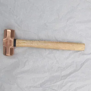 Non Sparking Tools Sledge Copper Hammer Wood Handel thumbnail-5