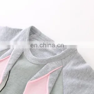 Newborn Baby Clothes Lovely Rabbit Printed Summer Cotton Short Sleeve Baby Boy Girl Romper thumbnail-5