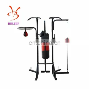 Four Boxers Punching Sandbags for Power Training thumbnail-1