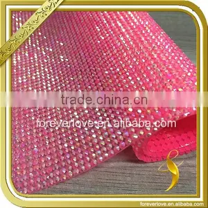 Decorative Red Hotfix Crystal Mesh Sheet Rhinestone Diamante Embellishment FRM-231 thumbnail-1