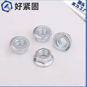 M4-M16 304/201/316 Serrated Hex Flange Nuts thumbnail-1