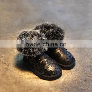 C22528B Fashion Sale Children Winter Warm Boots Sequin Boots thumbnail-4