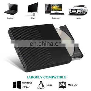External CD Drive USB 3.0 Portable CD/DVD +/-RW Drive Slim DVD/CD ROM Rewriter Burner Compatible With Laptop Desktop PC TYPE C thumbnail-5
