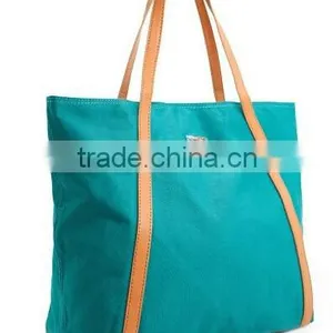 Leather Handle Polyester Woman Handbag thumbnail-1