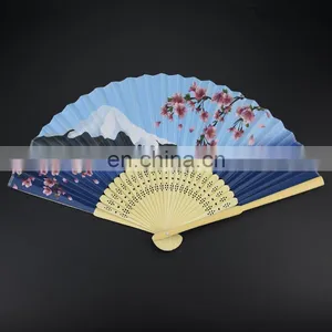 High Quality Personalized Fashion Couloured Printed Bamboo Hand Fan For Promotion Or Event thumbnail-3