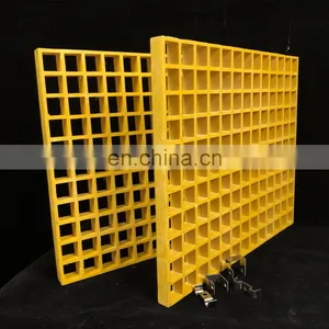 Dark Gray Frp Fiberglass Plate Grating Anti Slip Composite Plate GRP Type Grid Floor thumbnail-2