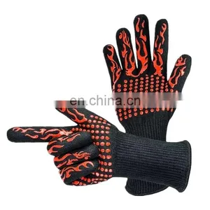 Haushalts-Küchen-Mikrowellenkoch- BBQ-Grill- Back-Silikonofen-Hitzebeständige Handschuhe thumbnail-1