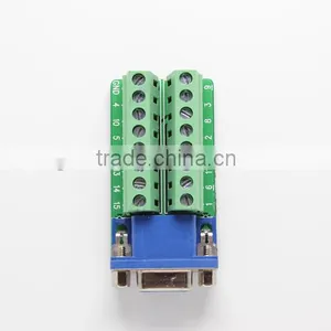DB15 Female VGA Break Out Terminal Block Board thumbnail-2