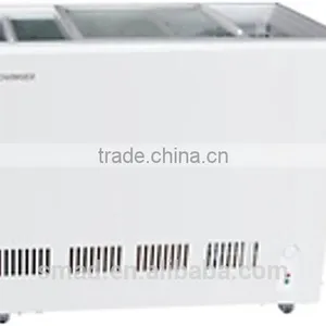 Transparent Display Sliding Glass Flat Door Chest Freezer China Manufacturer With High Quality thumbnail-1