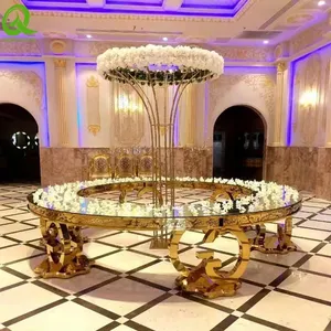 Wholesale Luxury Design Hotel Banquet Event Tables Stainless Steel Wedding Dining Tables thumbnail-5