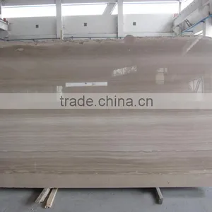 Fashionable Design Natural Polished White Wooden Vein Marble Flooring Stone thumbnail-4