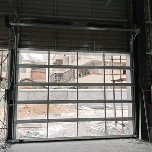 Modern Automatic Aluminum Tempered Glass Garage Door Commercial Sectional Overhead Remote for Villas Factory Direct thumbnail-4