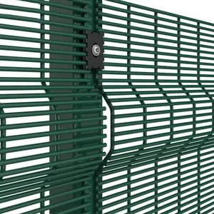 China Factory High Safety Anti Cut 358 Prison Mesh Fence Security Anti Climb 358 Security Fencing Clearview Welded Fence thumbnail-2