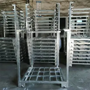 Corrosion-Resistant Galvanized Steel Stacking Rack for Automotive Parts Storage thumbnail-5