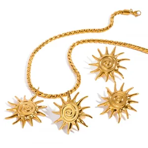 Wholesale Custom Stainless Steel Snowflake Pendant Necklace - Brass Alloy Fashion Jewelry thumbnail-1
