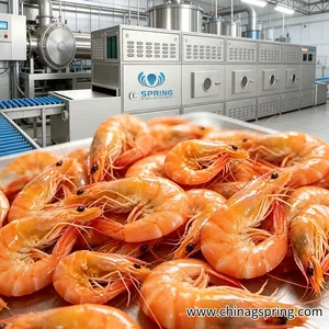 High Power Industrial Microwave Shrimp Drying Machine Continuous Seafood Dehydration Equipment thumbnail-2