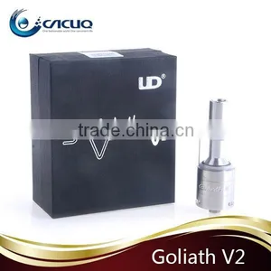 Goliath Rta With Glass Tube and Glass Drip Tip Heat Resistant Pyrex Tank Goliath v2 Tank Rebuildable Ceramic Rod Coil Atomize thumbnail-1