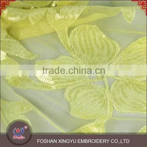 Sale High Quality Factory Latest Embroidery Designs Wholesale Sequin 100% Polyester Mesh Fabric thumbnail-5