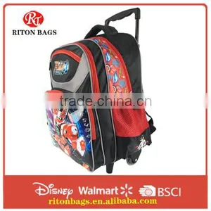 2016 Quanzhou Manufacturer Kids Trolley Bags Top Selling Cheap Kids School Trolley School Bag for Boys thumbnail-2