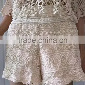 Cotton Shorts for Ladies/embroidery Lace Water Soluble Lace thumbnail-3