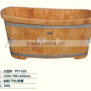 Rubber Wood Atlantic Wooden Bathtub thumbnail-1