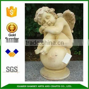 Sleeping Cherub 21" High Outdoor Statue thumbnail-1