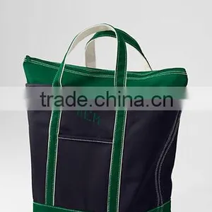 2016 Large Zip Top Colored High Qualty Blank Canvas Wholesale Tote Bag thumbnail-1