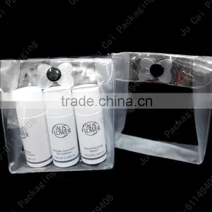 The Most Discounted Price Clear PVC Plastic Mini Cosmetic Bag/ Makeup Packaging PVC Plastic Bag With Cover/ Cap thumbnail-2